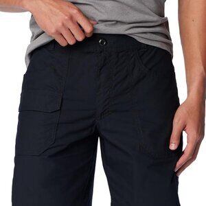 Columbia 30W Black Washed Out Cotton Cargo Shorts - 8 inch inseam - Never Worn